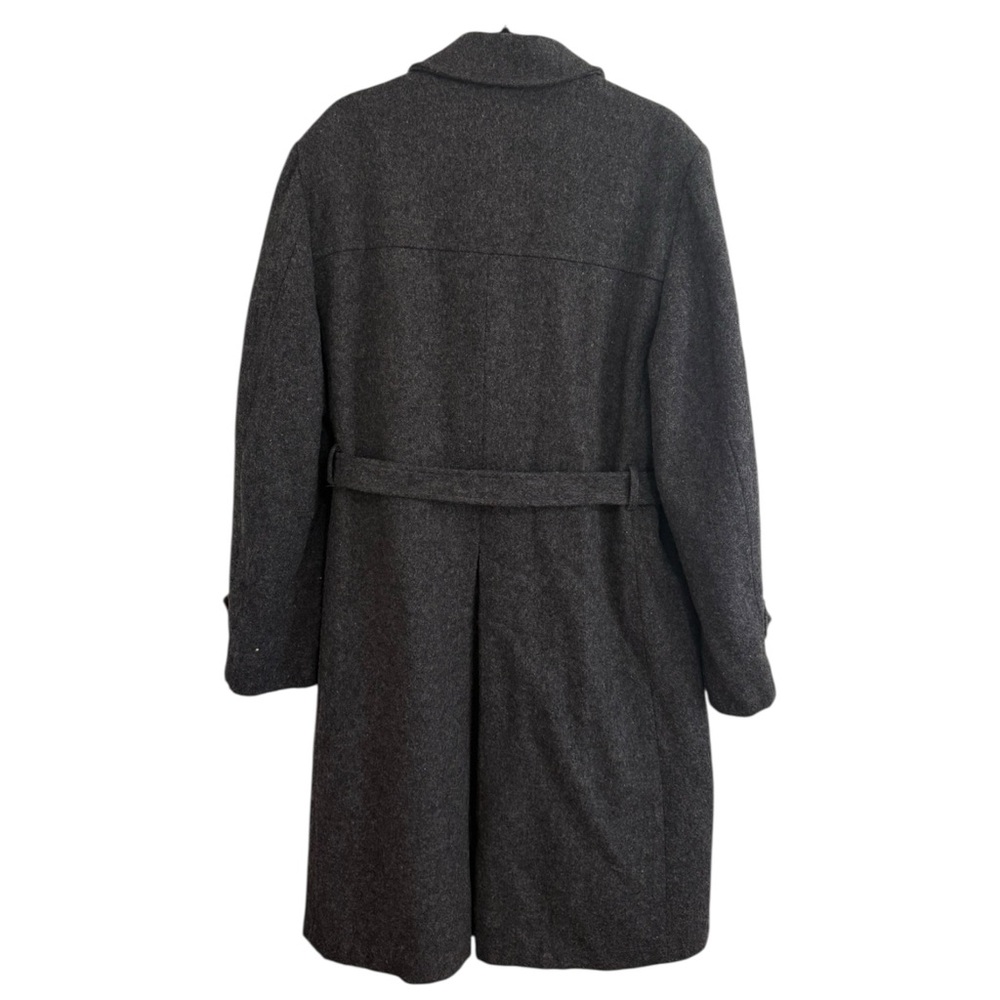 Botany 500 Long Wool Trench Coat Mens 42 Lined Belted Double Breasted Vintage - Picture 4 of 9